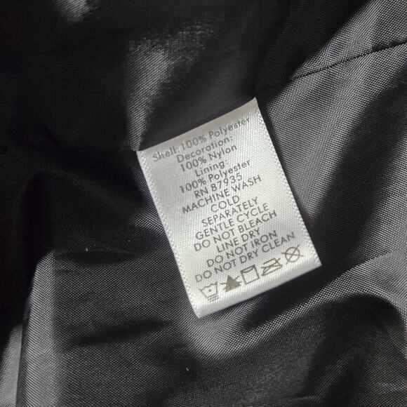 Susan Graver Patchwork Satin Burnout Velvet Jacket sz 2X Purple Black Cocktail - Picture 12 of 16